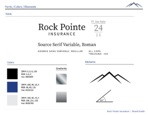 Rock Pointe Brand Guide pages_Fonts and Colors